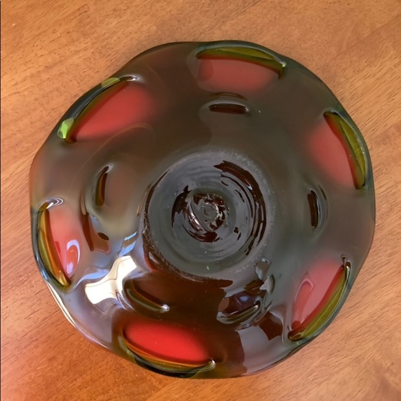 ☘️Murano Glass Green/Red Cased
Bowl/Dish - Picture 2 of 5